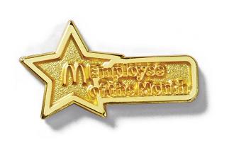 Employee of the month star pin